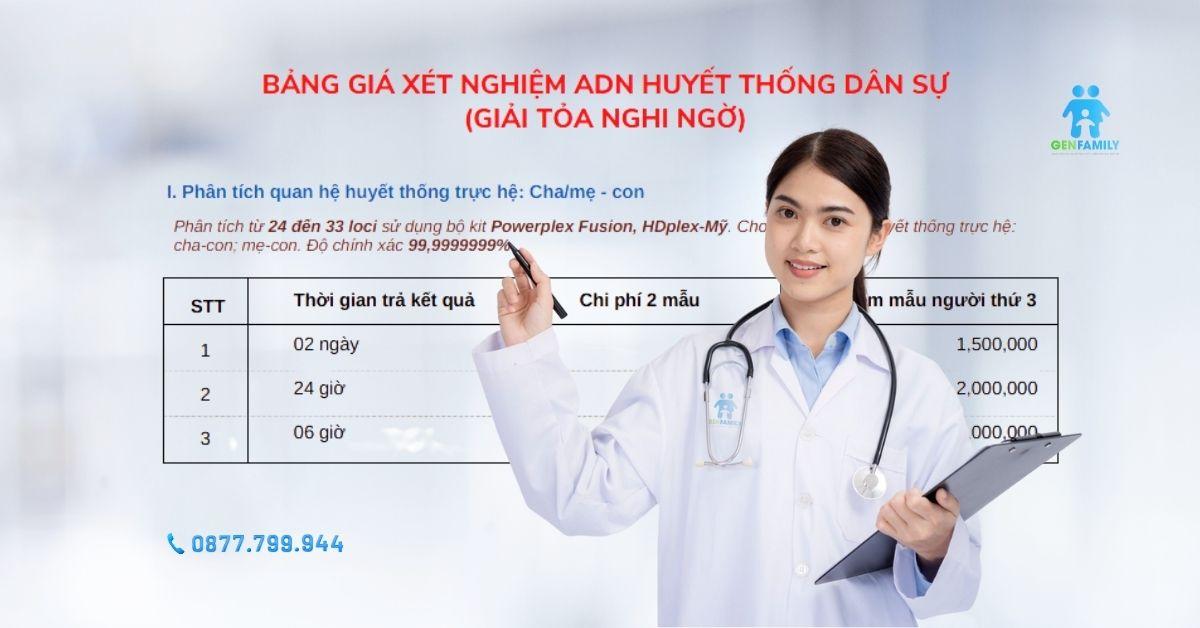 Bảng giá tham khảo các dịch vụ xét nghiệm ADN phổ biến tại Đắk Nông Bảng giá tham khảo các dịch vụ xét nghiệm ADN phổ biến tại Đắk Nông